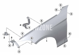 Predný blatník pravý F32 LCI, F33 LCI, F36 LCI (OEM)