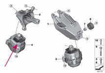 Hydroložisko motora pravé 30d, 40d B57X B57Y