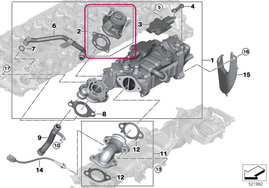 Riadiaci ventil EGR B57P B57R B57X B57Y XD5T (OEM)