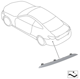 Odrazka zadného nárazníka ľavá G22/G22 LCI/G23/G23 LCI M-Packet nárazník (OEM)