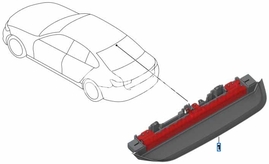 Tretie brzdové svetlo G20/G20 LCI, G80 M3/G80 M3 LCI // tónované zasklenie (OEM)