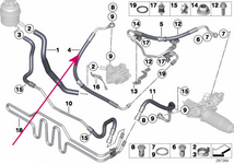 Dehnschlauch Teil 1 BMW 32416850958