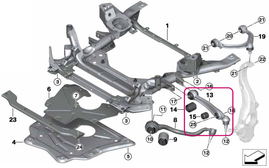 Rameno zavesenia kolies pravé zadné X5 F15, X6 F16 (OEM)