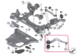 Rameno zavesenia kolies xDrive ľavé predné Fx rad 3 GT (OEM)