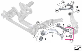 Čap zadného ramena zavesenia kolies xDrive Fx rad 5,6,7 (OEM)