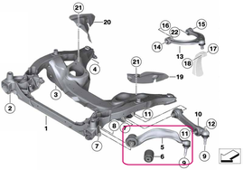 Rameno zavesenia kolies ľavé predné Fx rad 5 GT,7 (OEM)