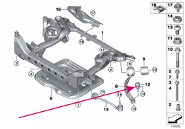Čap zadného ramena zavesenia kolies xDrive Ex rad 3, X1 E84 (OEM)