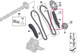 Vodiaca lišta rozvodovej reťaze BMW 11317797899 (OEM)
